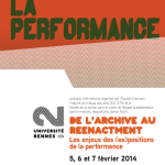 Colloque : « Rejouer la performance. De l’archive au Reenactment »
