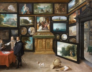 David Teniers, L'Intérieur d'une galerie de peinture, 1640-1650, collection particulière