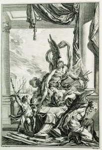 La muse Clio et le Temps enchainé, 1753