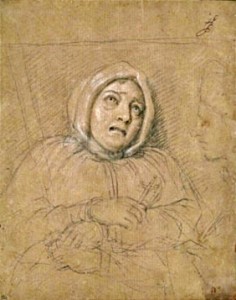 Charles Le Brun, Portrait de Marie Madeleine de Brinvilliers, le jour de son exécution, 1676, Paris, Louvre