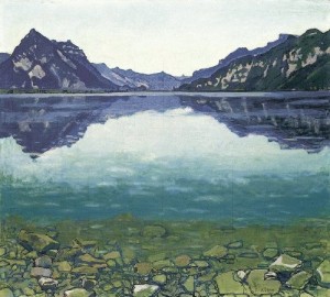 Ferdinand Hodler, Le lac de Thoune aux reflets, 1904, Collection particulière
