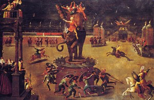 Antoine Caron, Carrousel à l'elephant (festivité à la cour de Catherine de Médicis) 1571, collection particulière