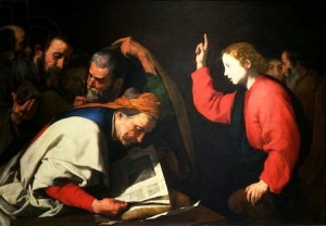 José de Ribera, Le Christ parmi les Docteurs, ca 1630, Vienne