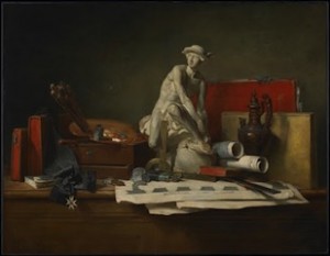 Jean-Siméon Chardin, Les attributs des arts, 1766. Huile sur toile, 108 x 145 cm. Minneapolis
