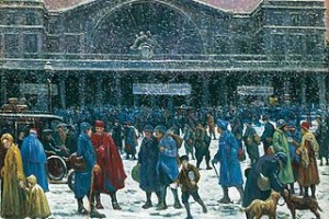 Maximilien Luce, La Gare de l'Est sous la neige, 1917, Giverny