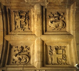 Emblèmes de François 1er, plafond à Caisson du château de Chambord