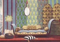 Louis Süe, mobilier, étoffes et papiers peints édités par « L’Atelier français », Salon d’Automne de 1913, reproduits dans « Art et décoration », 1914.