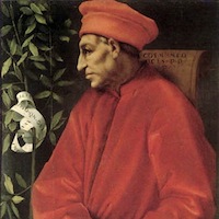 Pontormo , Cosimo il Vecchio, 1520 Huile sur toile 86 x 65 cm Florence, Musée des Offices