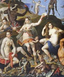 Jacopo Zucchi, "La pêche au corail", Rome, galerie Borghèse, c. 1580, détail