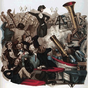 Grandville, Berlioz dirigeant un orchestre, dans Louis Reybaud, " Jérome Paturot à la recherche d'une position sociale", Paris, 1846