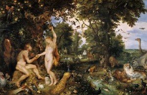 Pieter Brughel le Jeune, Adam et Eve au paradis, 1610, Mauristhuis